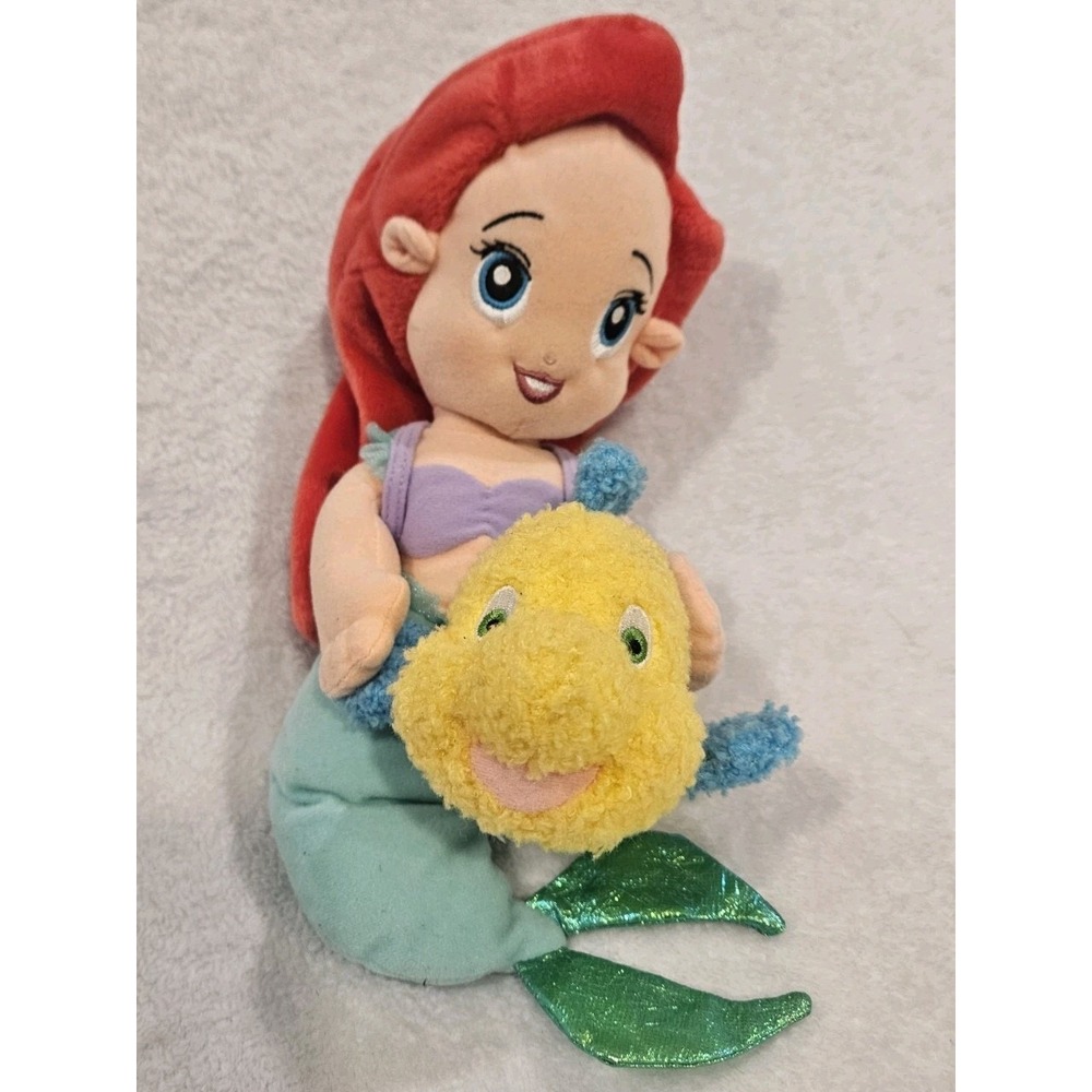 Fisher Price Vintage 2002 Ariel Flounder The Little Mermaid Plush Disney 87819